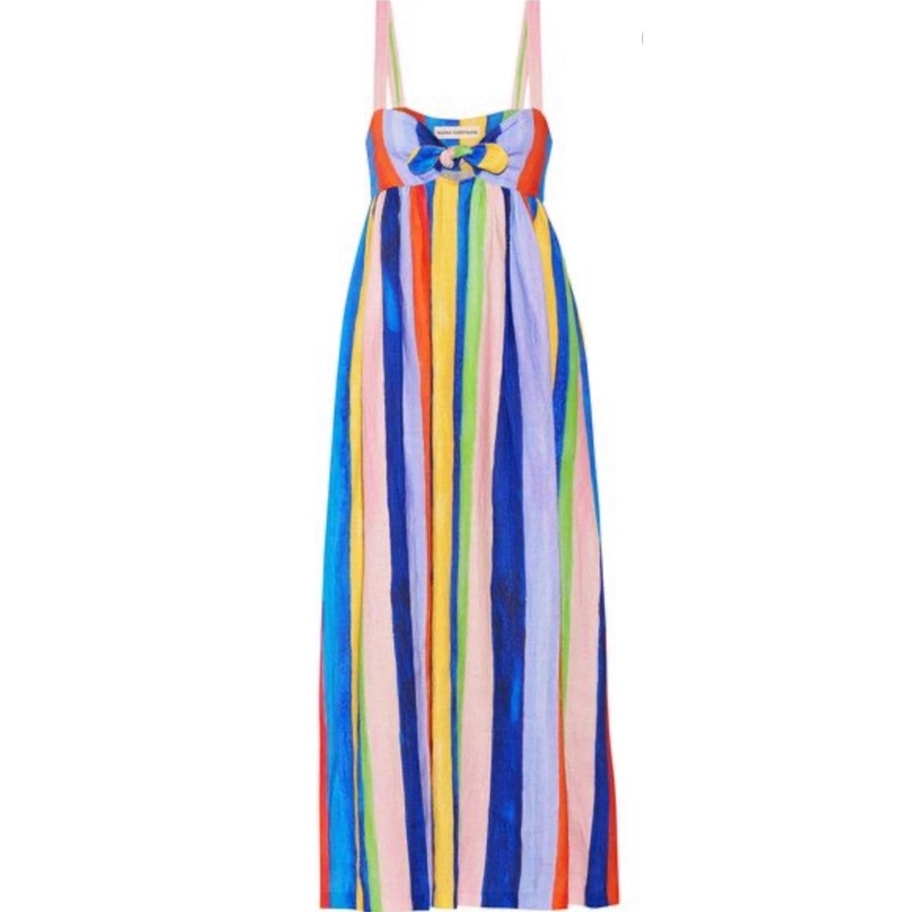 Mara Hoffman Tie Front Striped Dress